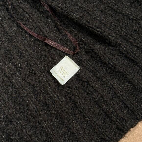 Vintage Gray Chunky Knit Toggle Cardigan Sweater Shawl Collar Cozy Wool Blend - Picture 6 of 7